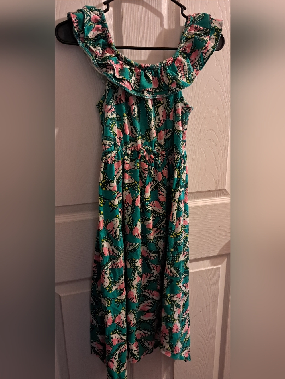 Cat & Jack Teal Butterfly Dress Sz L(10-12)